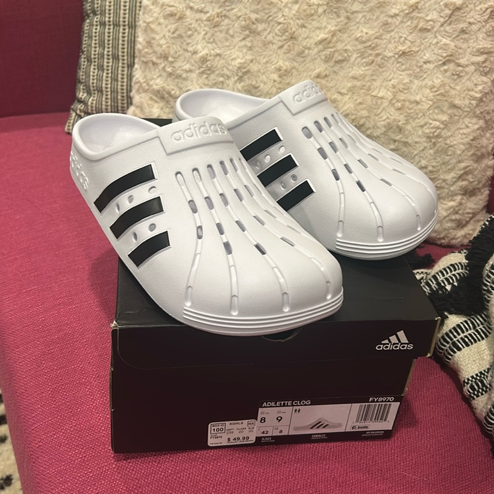 Adidas Adilette Clogs, new in box